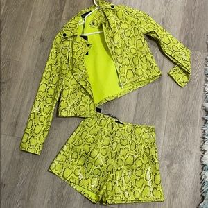 Two piece jacket and shirt set